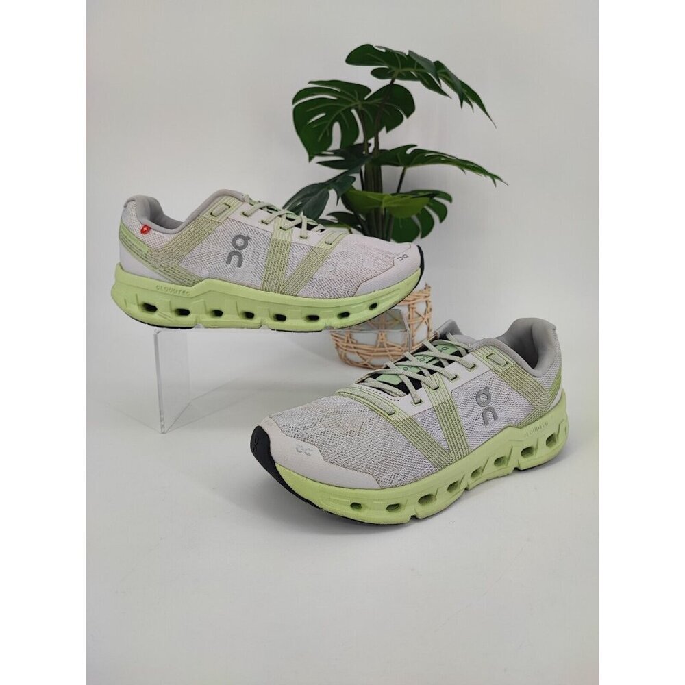 On Cloud Women's Go Gray/Meadow Green Running Athletic Shoes Size 9 US